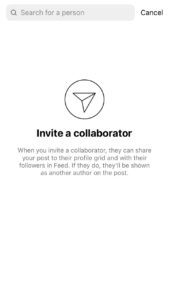 Instagram Invite Collaborator Option