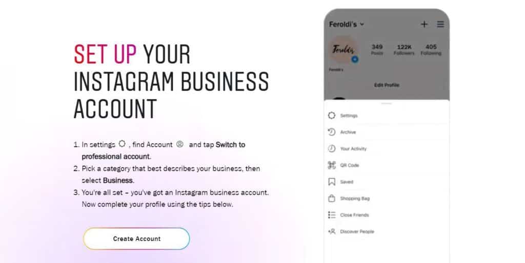 instagram business account