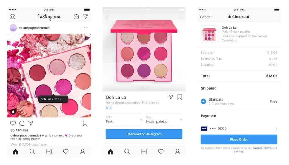 instagram checkout