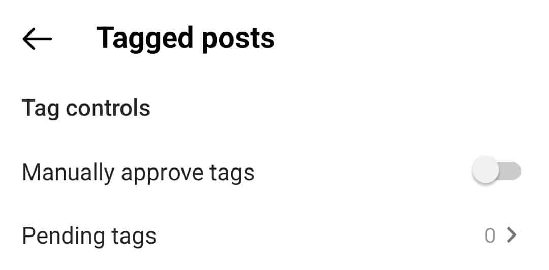 manually approve tags