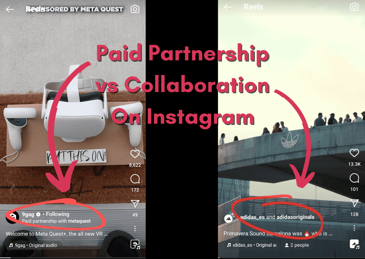 paid partnership vs collaboration instagram